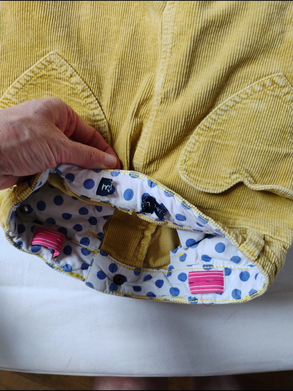 Mini boden Yellow Corduroy Mini Skirt